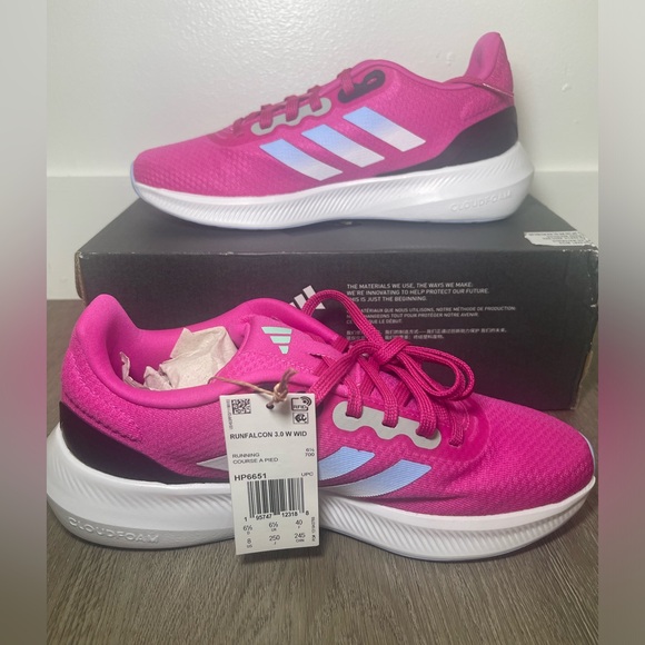 New Women's Adidas RunFalcon 3.0 Wide Running Size 8 - Picture 1 of 6